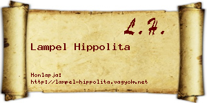 Lampel Hippolita névjegykártya